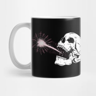 Skull breathing fireworks Mug